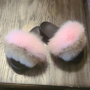 Real fur slides